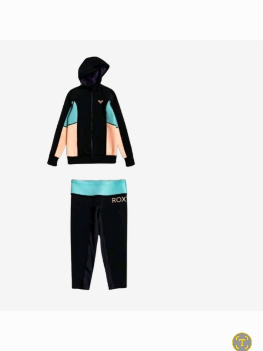 Roxy Wet Suit Leggings And Zip Up Jacket